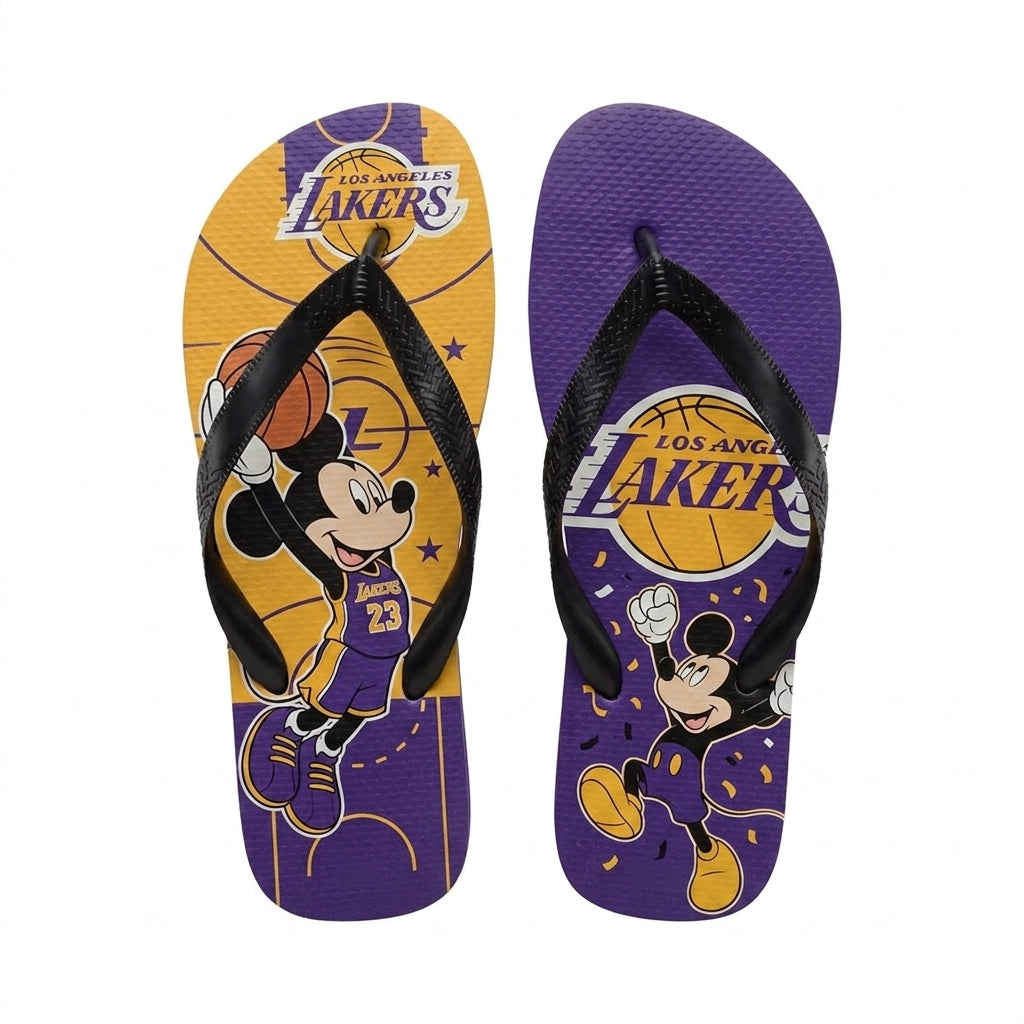 Cartoon Mouse Basketball Flip Flops, Sport Fan Sandals | 30 Teams Available