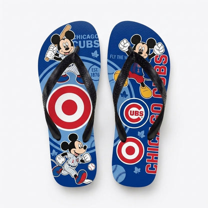Cartoon Mouse Baseball Flip Flops, Sport Fan Sandals | 30 Teams Available