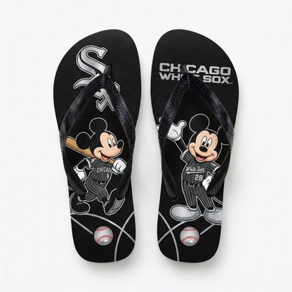 Cartoon Mouse Baseball Flip Flops, Sport Fan Sandals | 30 Teams Available