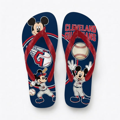 Cartoon Mouse Baseball Flip Flops, Sport Fan Sandals | 30 Teams Available