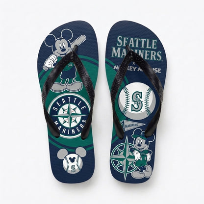 Cartoon Mouse Baseball Flip Flops, Sport Fan Sandals | 30 Teams Available