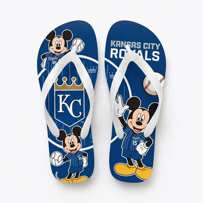 Cartoon Mouse Baseball Flip Flops, Sport Fan Sandals | 30 Teams Available
