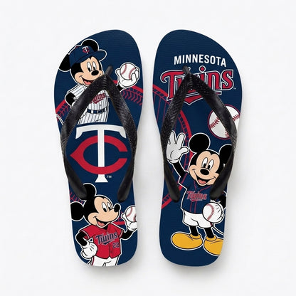 Cartoon Mouse Baseball Flip Flops, Sport Fan Sandals | 30 Teams Available
