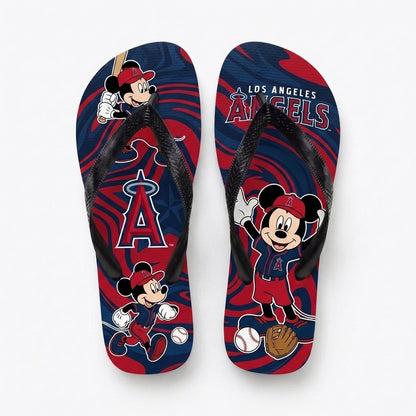 Cartoon Mouse Baseball Flip Flops, Sport Fan Sandals | 30 Teams Available