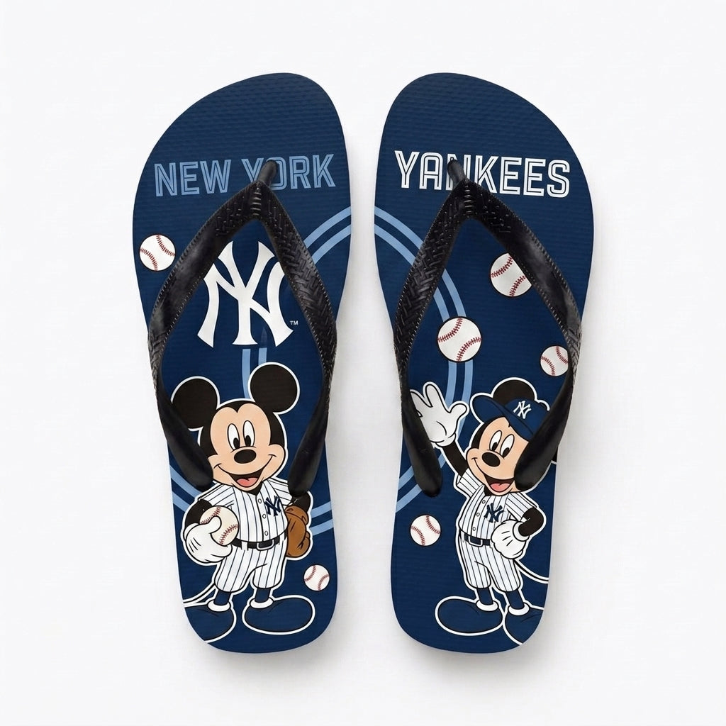 Cartoon Mouse Baseball Flip Flops, Sport Fan Sandals | 30 Teams Available