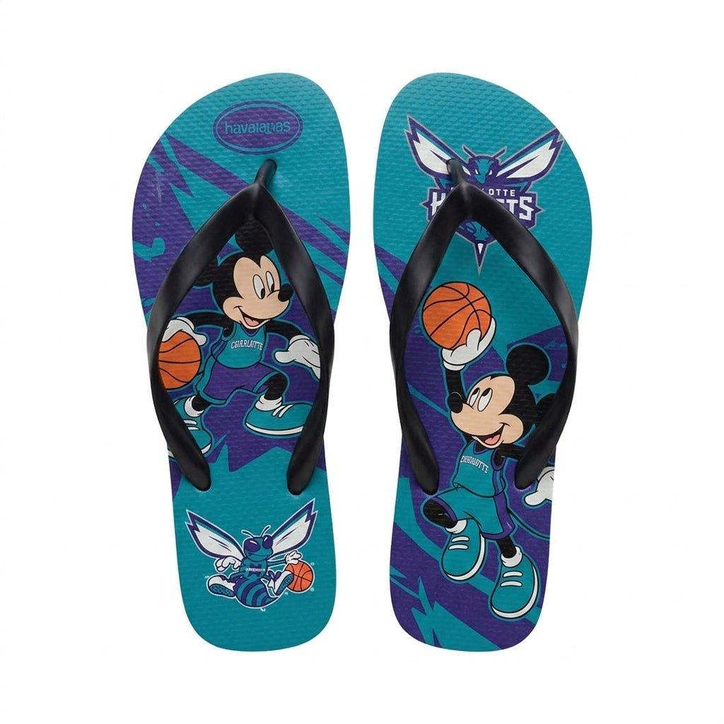 Cartoon Mouse Basketball Flip Flops, Sport Fan Sandals | 30 Teams Available