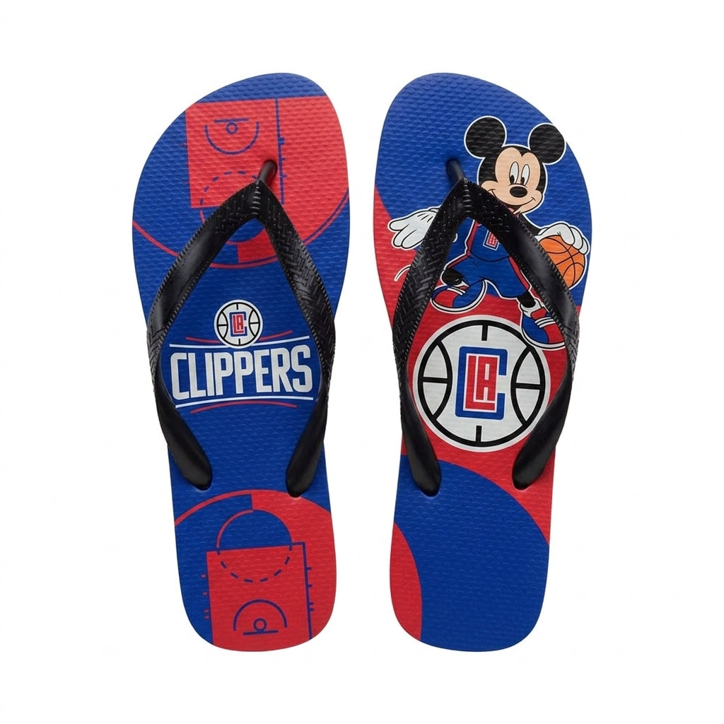 Cartoon Mouse Basketball Flip Flops, Sport Fan Sandals | 30 Teams Available