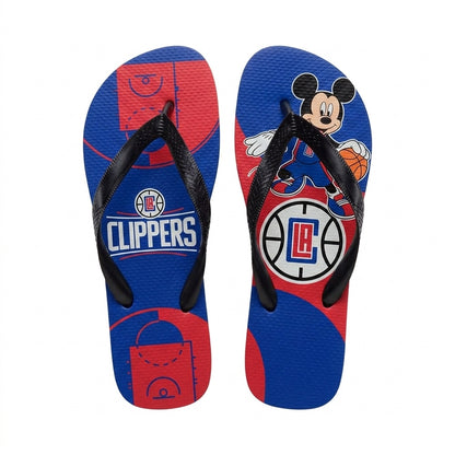 Cartoon Mouse Basketball Flip Flops, Sport Fan Sandals | 30 Teams Available