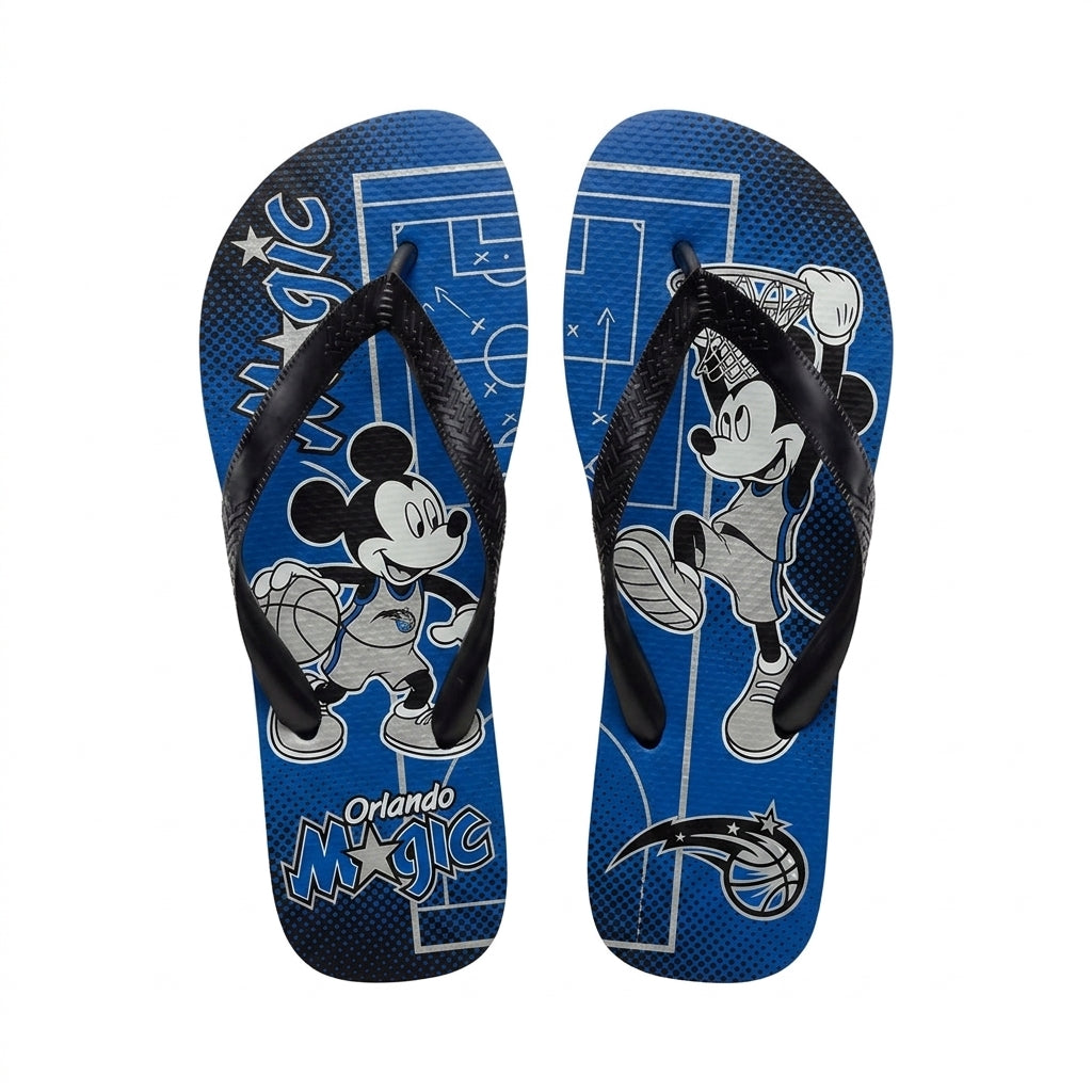 Cartoon Mouse Basketball Flip Flops, Sport Fan Sandals | 30 Teams Available