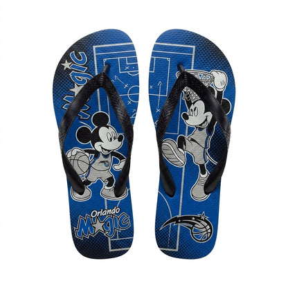 Cartoon Mouse Basketball Flip Flops, Sport Fan Sandals | 30 Teams Available