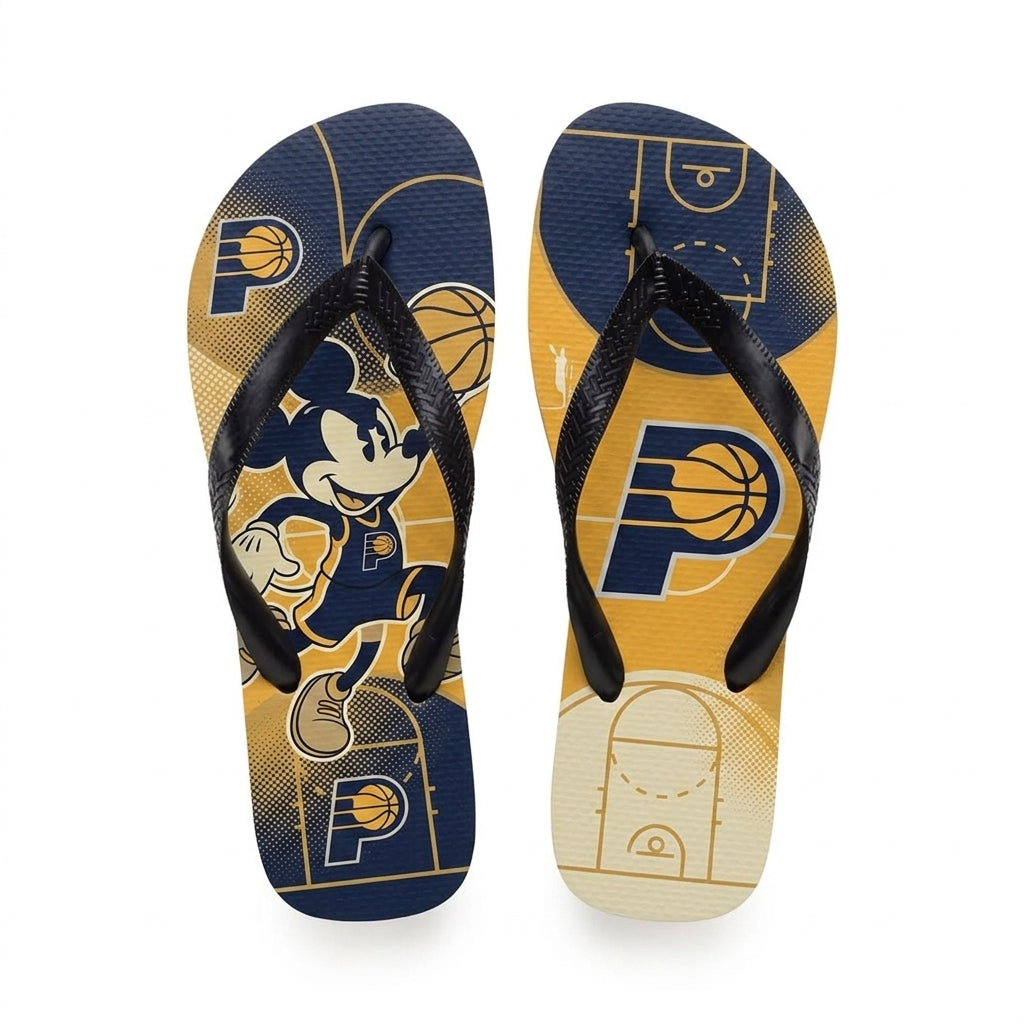 Cartoon Mouse Basketball Flip Flops, Sport Fan Sandals | 30 Teams Available