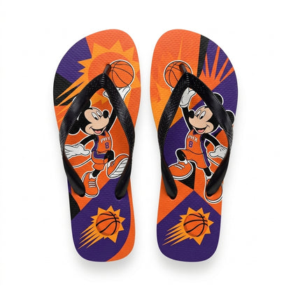 Cartoon Mouse Basketball Flip Flops, Sport Fan Sandals | 30 Teams Available