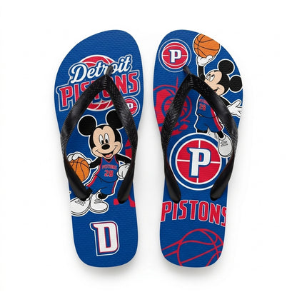 Cartoon Mouse Basketball Flip Flops, Sport Fan Sandals | 30 Teams Available