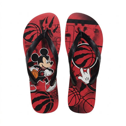 Cartoon Mouse Basketball Flip Flops, Sport Fan Sandals | 30 Teams Available
