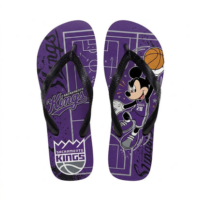 Cartoon Mouse Basketball Flip Flops, Sport Fan Sandals | 30 Teams Available