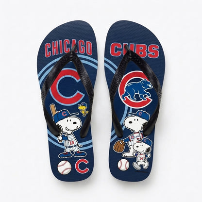 Cartoon Beagle Baseball Flip Flops, Sport Fan Sandals | 30 Teams Available