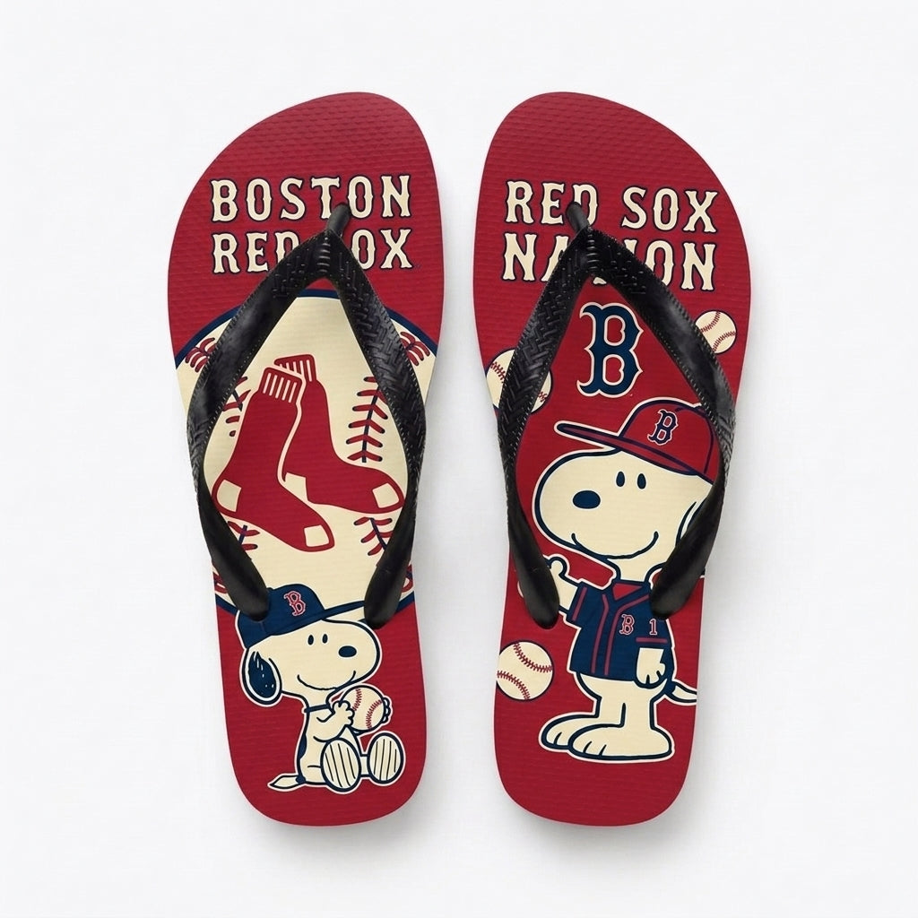 Cartoon Beagle Baseball Flip Flops, Sport Fan Sandals | 30 Teams Available