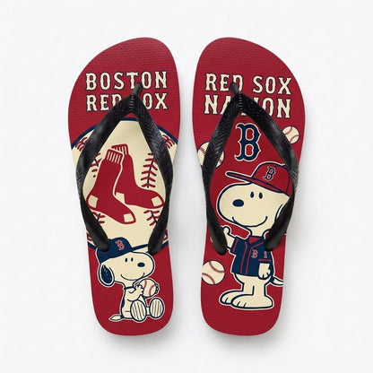 Cartoon Beagle Baseball Flip Flops, Sport Fan Sandals | 30 Teams Available