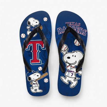 Cartoon Beagle Baseball Flip Flops, Sport Fan Sandals | 30 Teams Available