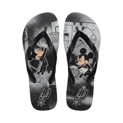 Cartoon Mouse Basketball Flip Flops, Sport Fan Sandals | 30 Teams Available