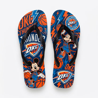 Cartoon Mouse Basketball Flip Flops, Sport Fan Sandals | 30 Teams Available