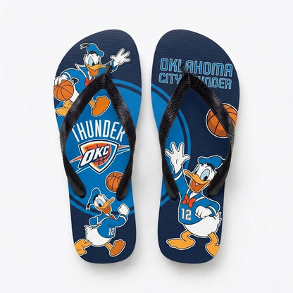 Cartoon Duck Basketball Flip Flops, Sport Fan Sandals | 30 Teams Available
