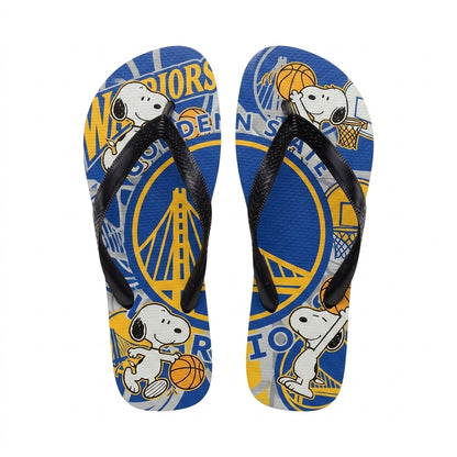 Cartoon Beagle Basketball Flip Flops, Sport Fan Sandals | 30 Teams Available