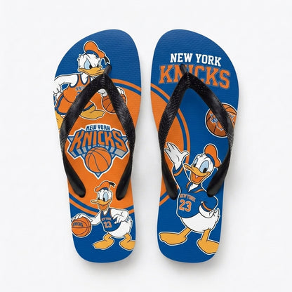 Cartoon Duck Basketball Flip Flops, Sport Fan Sandals | 30 Teams Available