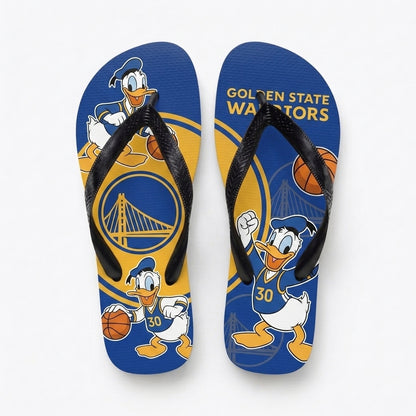 Cartoon Duck Basketball Flip Flops, Sport Fan Sandals | 30 Teams Available