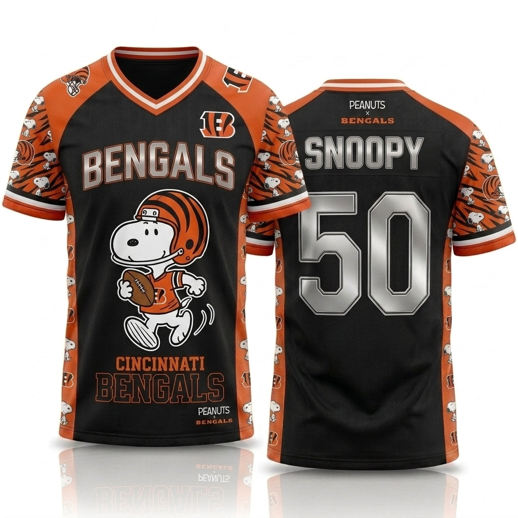 32 Teams Available | Cartoon Beagle Football Jersey, Sport Fan Shirt