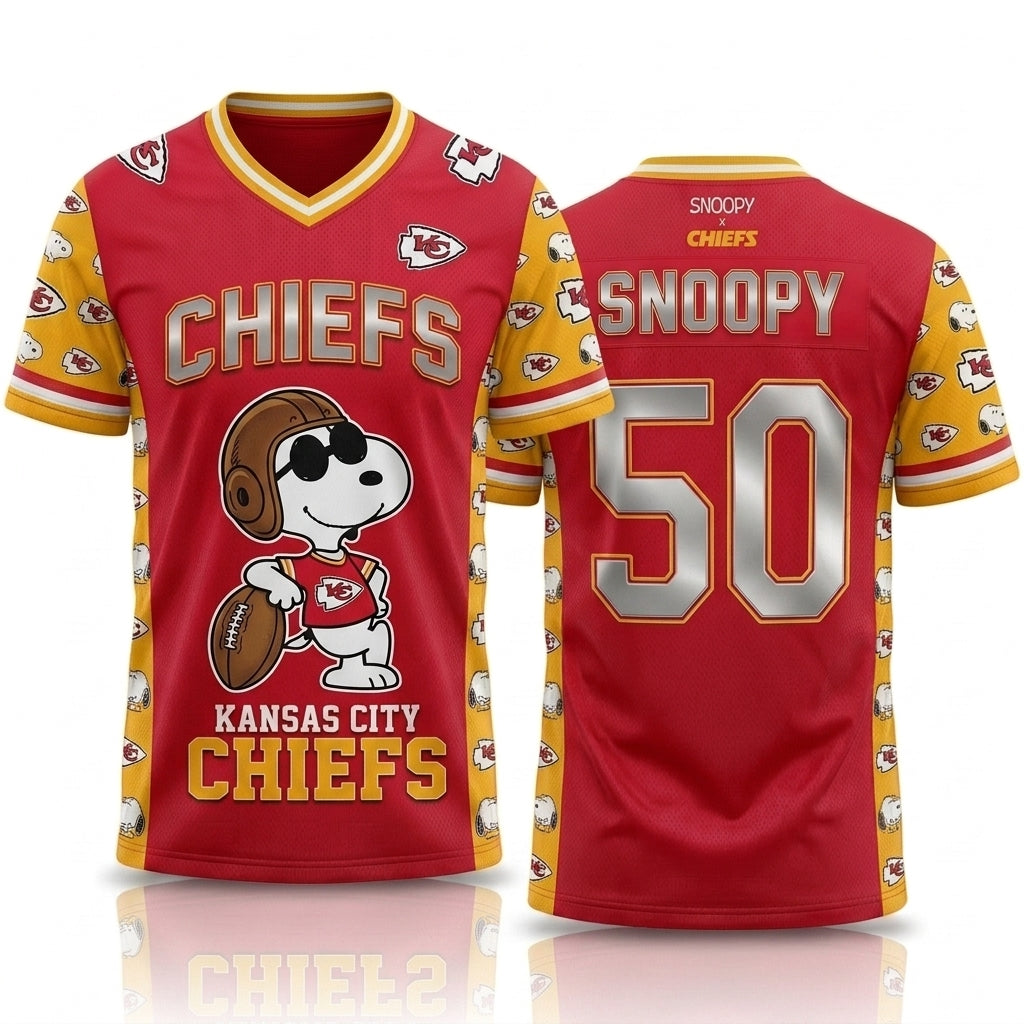 32 Teams Available | Cartoon Beagle Football Jersey, Sport Fan Shirt