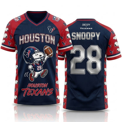 32 Teams Available | Cartoon Beagle Football Jersey, Sport Fan Shirt