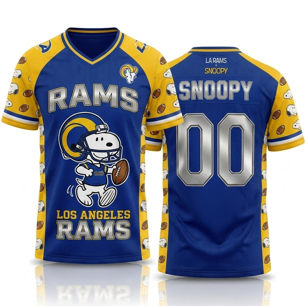 32 Teams Available | Cartoon Beagle Football Jersey, Sport Fan Shirt