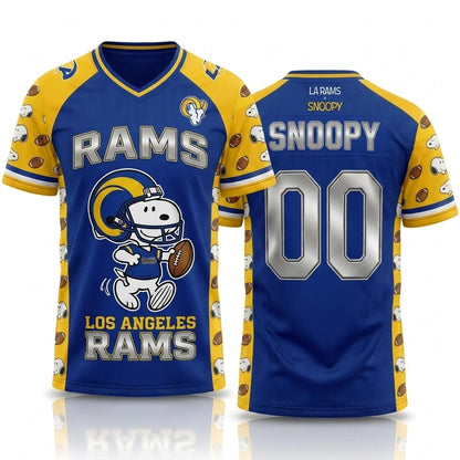 32 Teams Available | Cartoon Beagle Football Jersey, Sport Fan Shirt