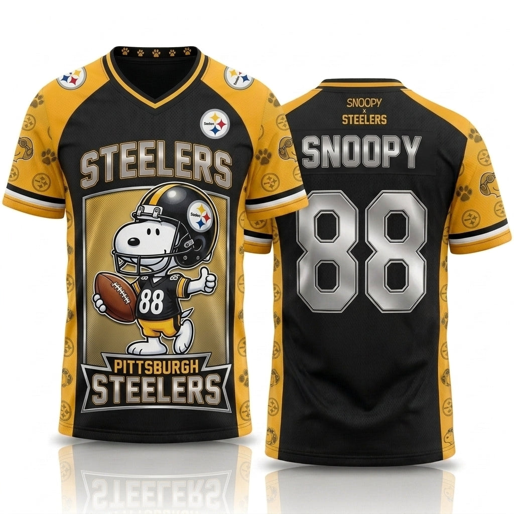 32 Teams Available | Cartoon Beagle Football Jersey, Sport Fan Shirt