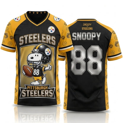 32 Teams Available | Cartoon Beagle Football Jersey, Sport Fan Shirt