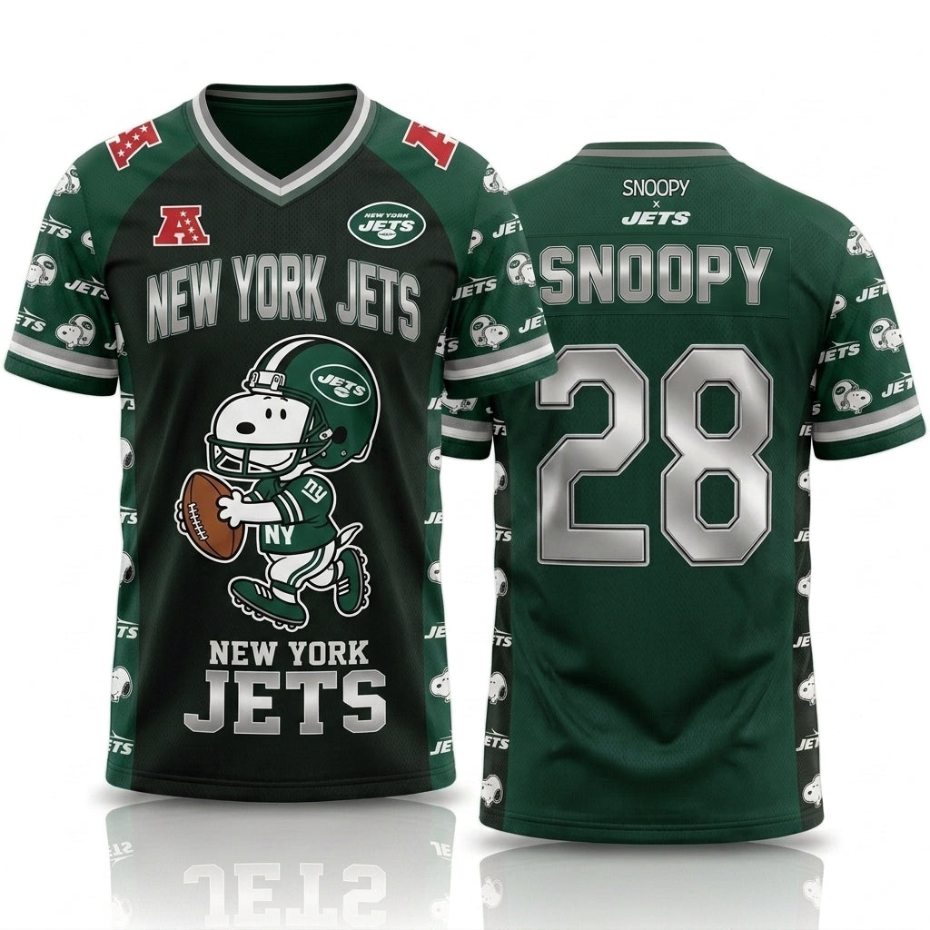 32 Teams Available | Cartoon Beagle Football Jersey, Sport Fan Shirt