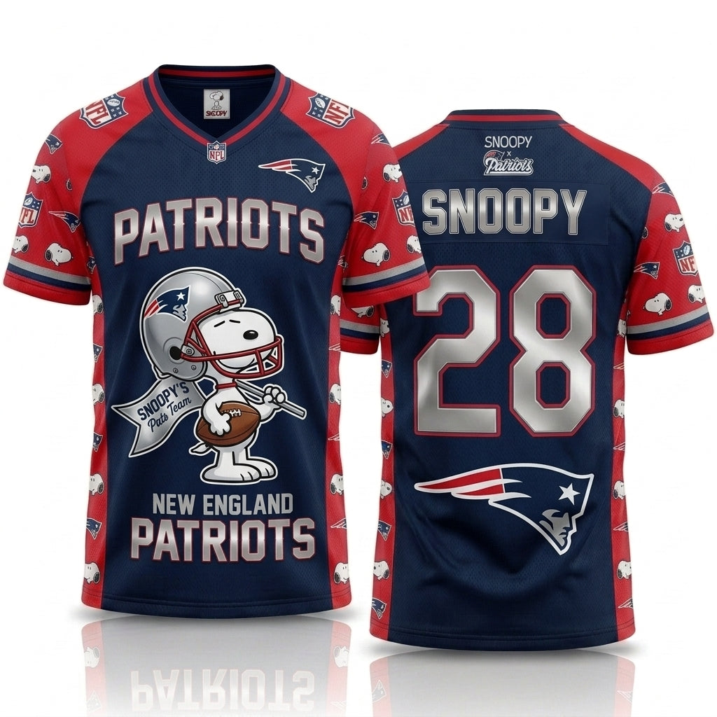 32 Teams Available | Cartoon Beagle Football Jersey, Sport Fan Shirt