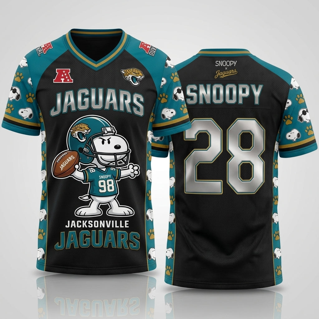 32 Teams Available | Cartoon Beagle Football Jersey, Sport Fan Shirt