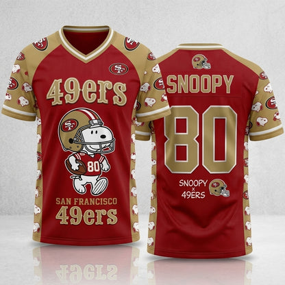 32 Teams Available | Cartoon Beagle Football Jersey, Sport Fan Shirt