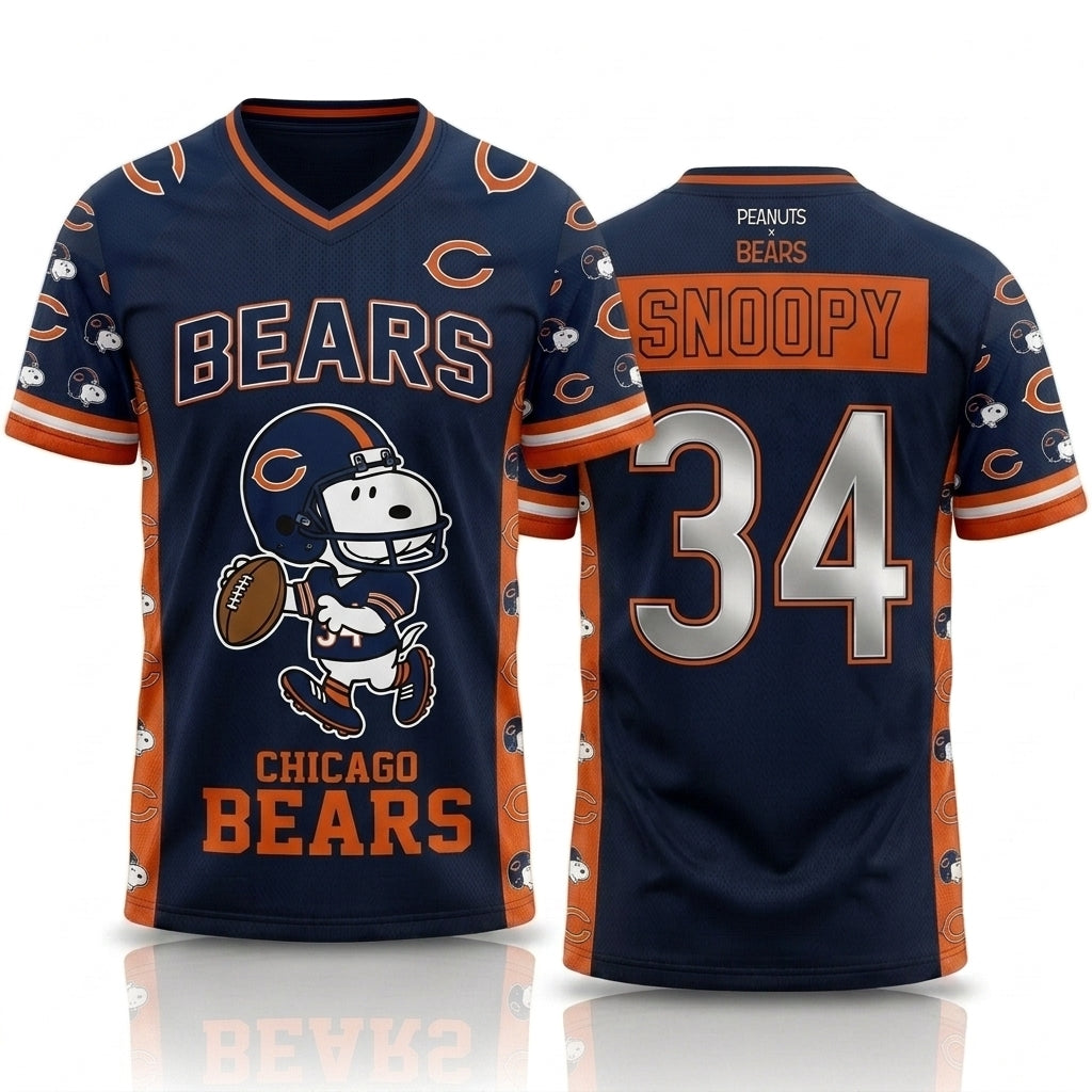 32 Teams Available | Cartoon Beagle Football Jersey, Sport Fan Shirt