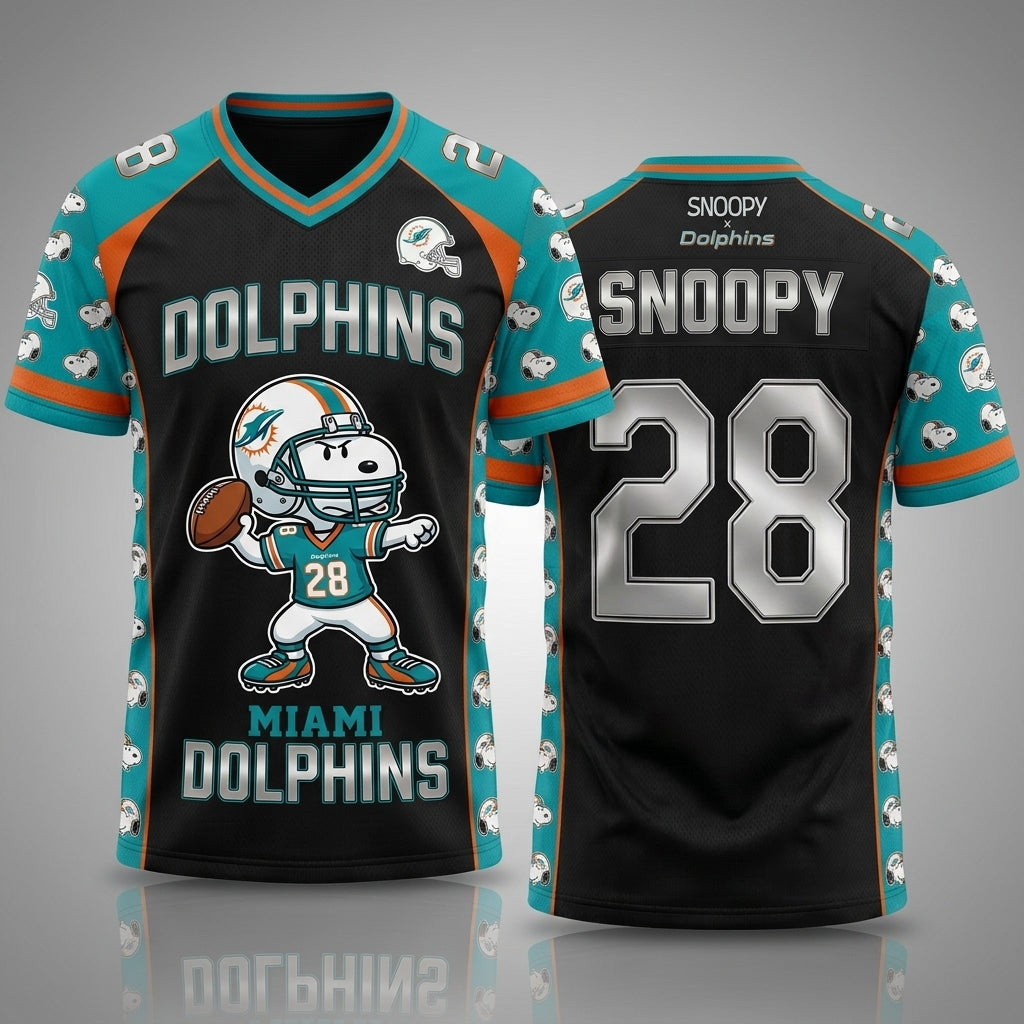32 Teams Available | Cartoon Beagle Football Jersey, Sport Fan Shirt