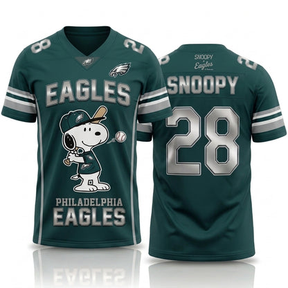 32 Teams Available | Cartoon Beagle Football Jersey, Sport Fan Shirt