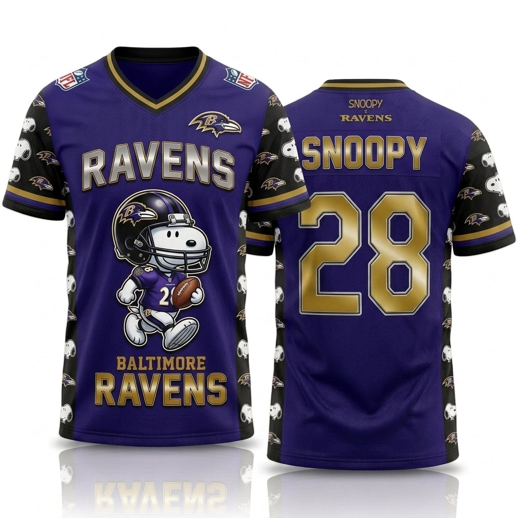 32 Teams Available | Cartoon Beagle Football Jersey, Sport Fan Shirt