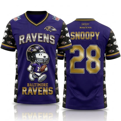 32 Teams Available | Cartoon Beagle Football Jersey, Sport Fan Shirt