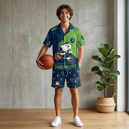 SHORT-SLEEVE PAJAMAS SET FOR BASKETBALL FAN