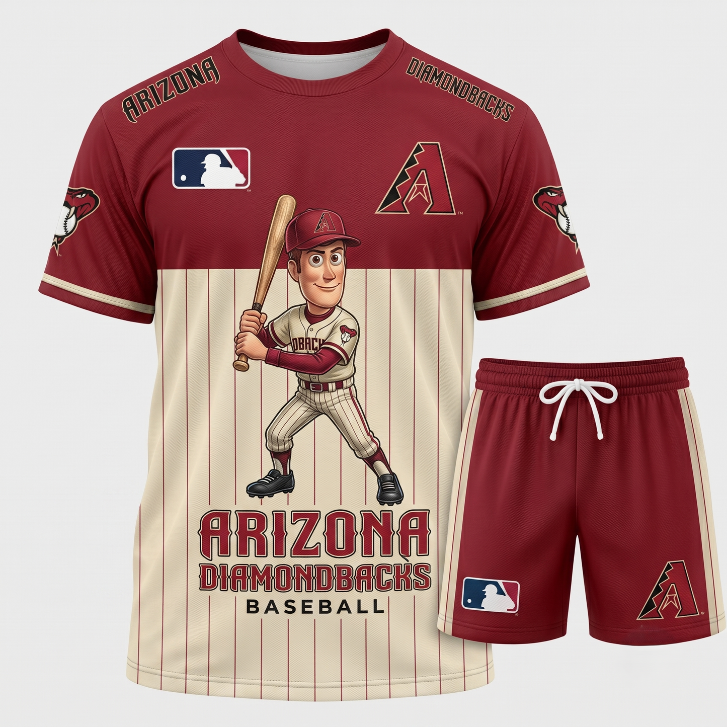 All 30 Teams Available-COMBO GIFTS FOR BASEBALL FAN | Sport Fan Set — T-Shirt + Shorts