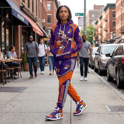 Women’s Basketball Fan Combo Set — Hoodie & Sweatpants and High Sneakers | All 15 WNBA Teams Available