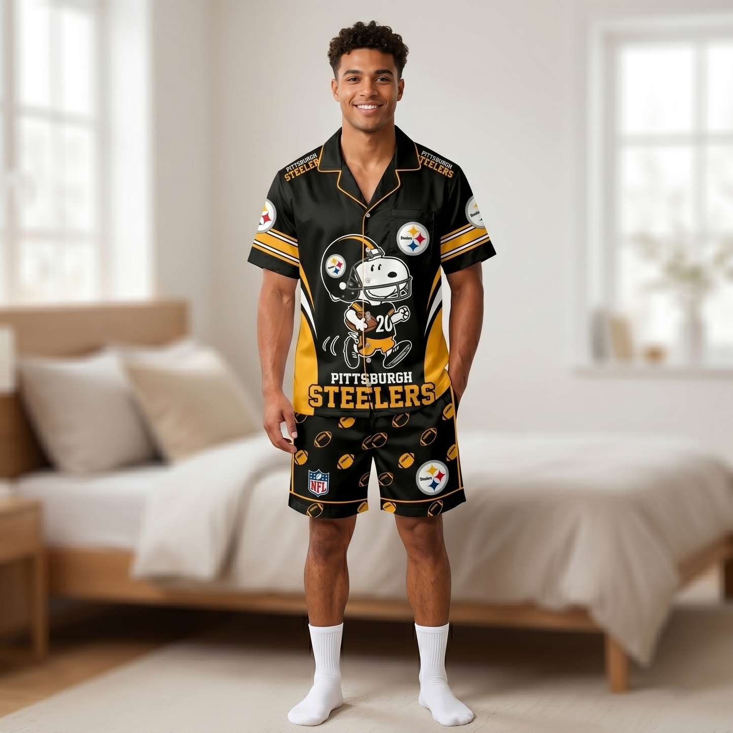 SHORT-SLEEVE PAJAMAS SET FOR TOP TEAM FAN