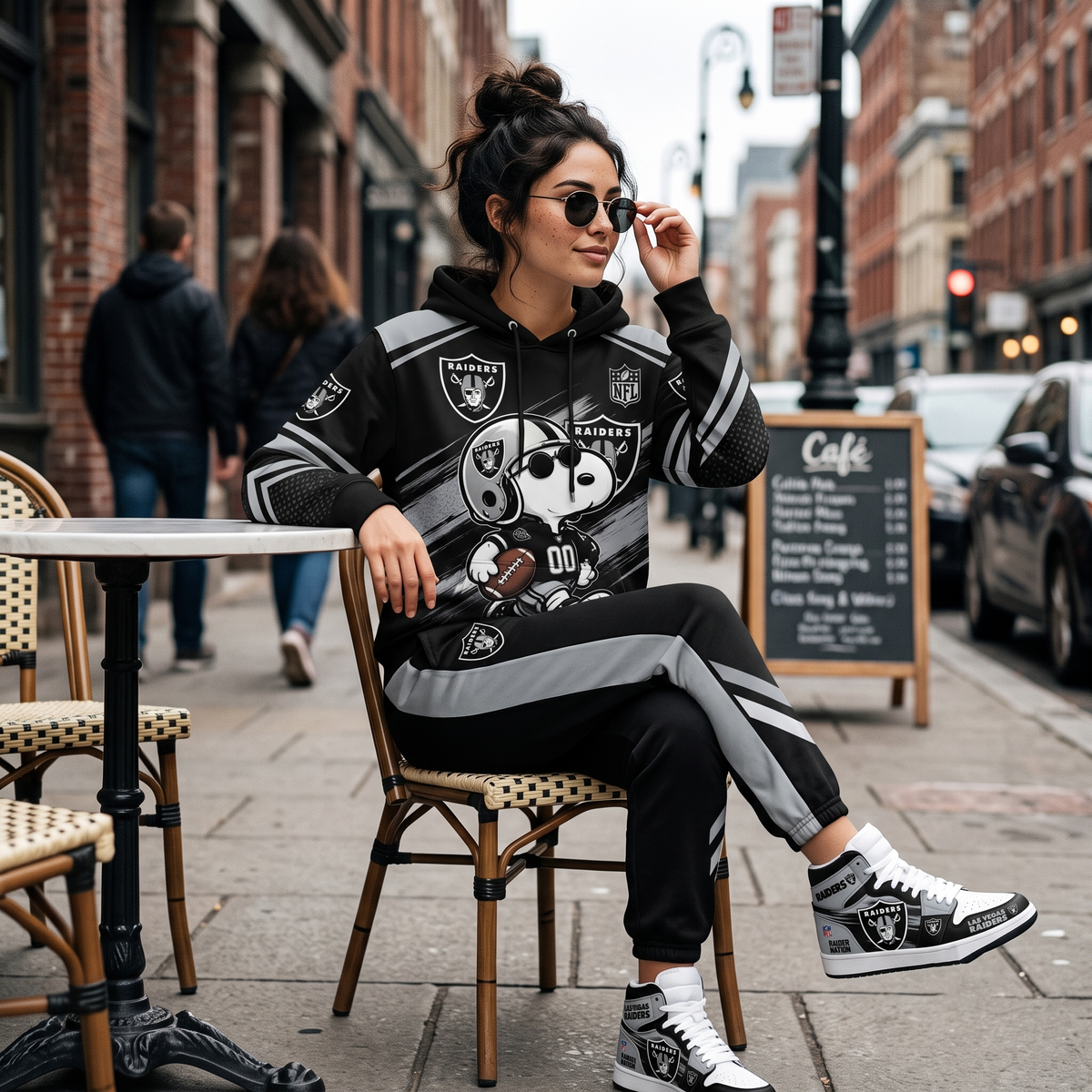 NFL Dog Football Fan Hoodie & Sweatpants & High Sneakers | All 32 Teams Available